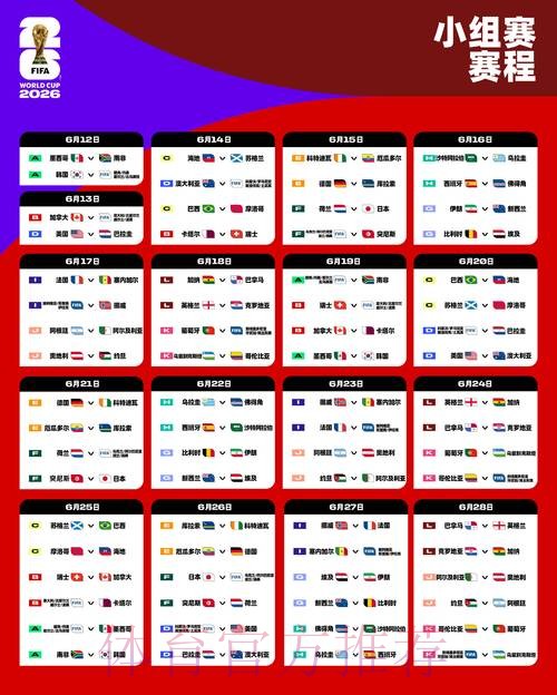 2026世界杯每日赛程在哪里看